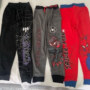 3 pack size 7/8 Spider-Man joggers